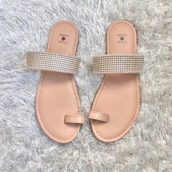 Shoes - ☀️ Nude Sandals With Rhinestone Detail